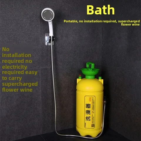 Ducha portátil para camping y ducha de coche con cubo - imagen 4