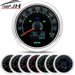 Velocímetro digital GPS 85 mm 0-160 mph con antena y retroiluminación LED para coche