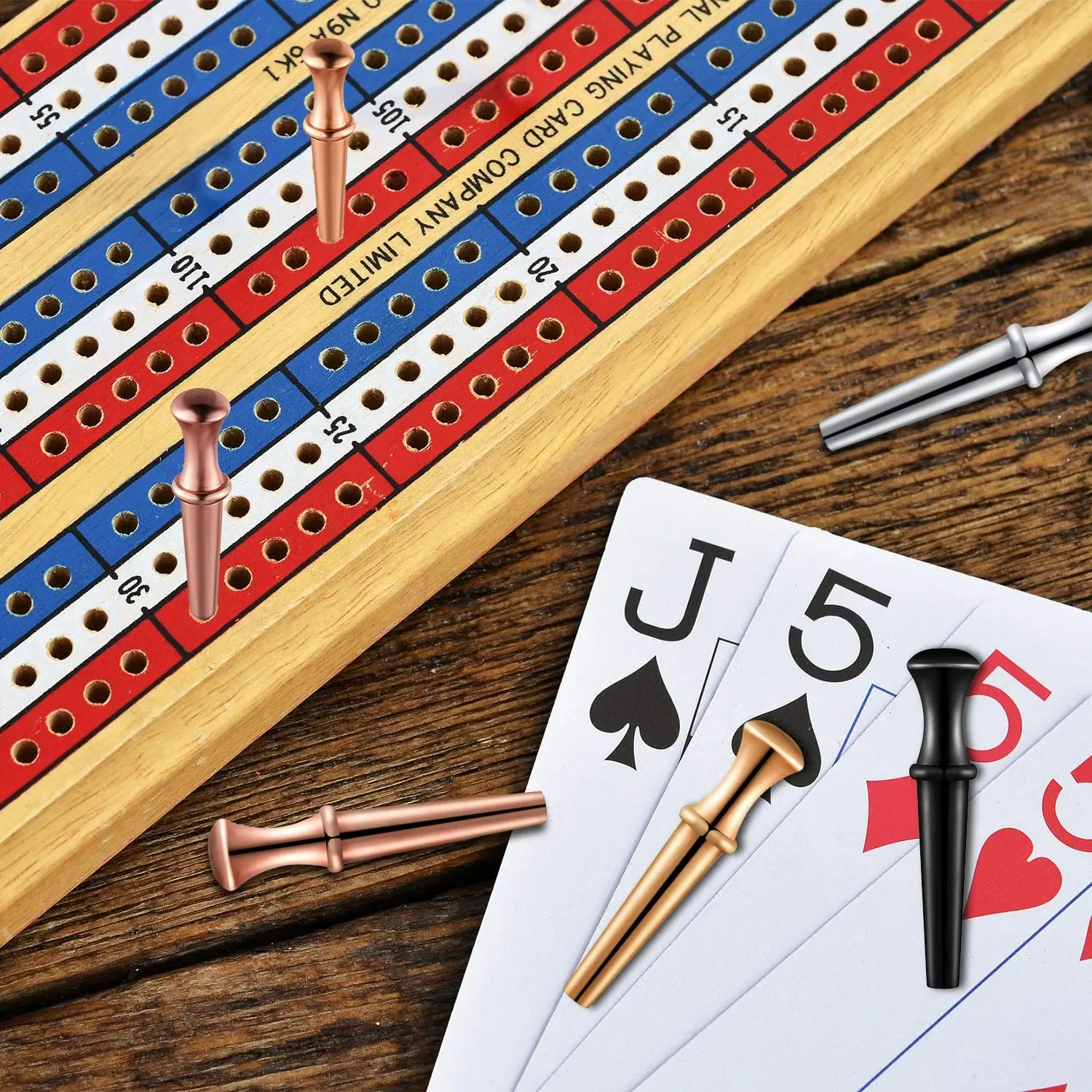 12 clavijas metal cónicas para Cribbage – agujeros 1/8 pulgada - imagen 2