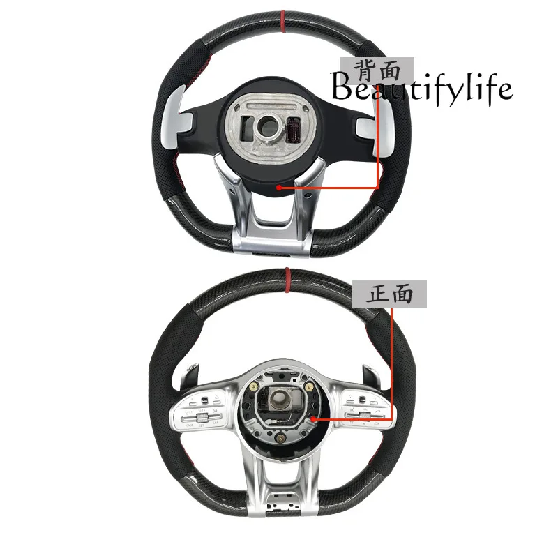 Adecuado para 12-21 años AMG de edad y nuevo, conjunto de volante mejorado de fibra de carbono estándar negro BZ004 - imagen 5