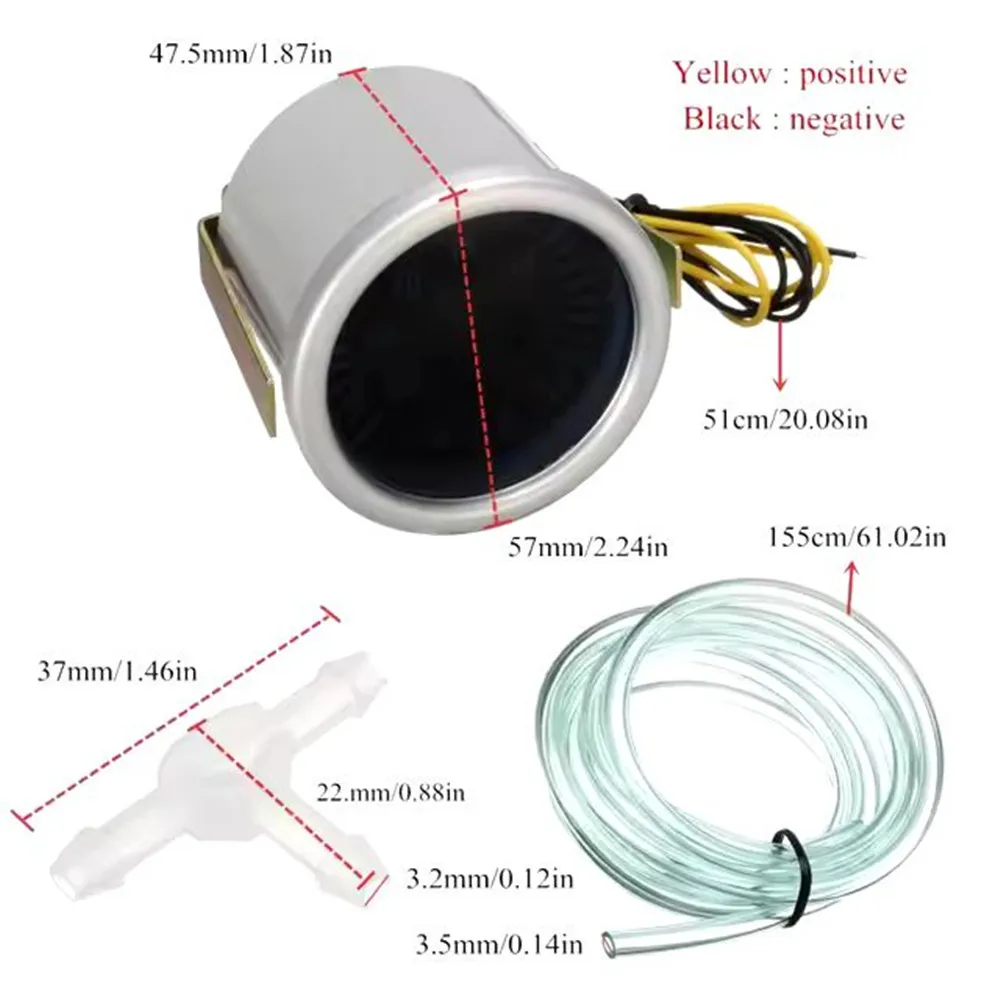 Manómetro de turbo universal LED con lente ahumada - imagen 3