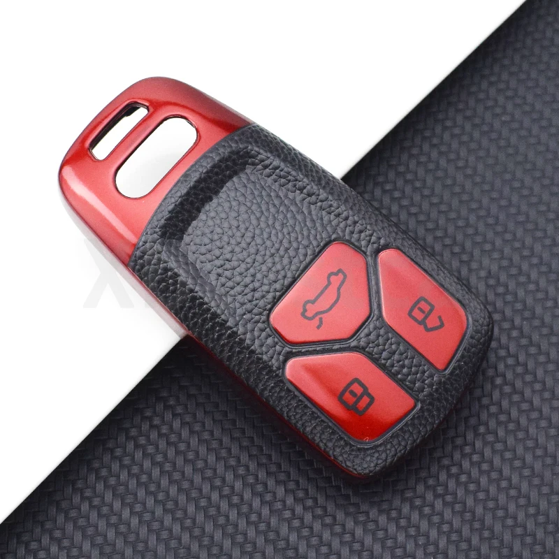 Funda llave Audi TPU y cuero compatible con A4 A4L A5 TT - imagen 5