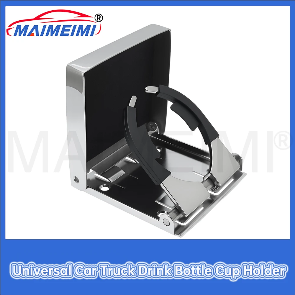 Portavasos universal plegable en acero inoxidable para coche y camión
