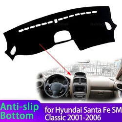 Para Hyundai Santa Fe SM Classic 2001-2006, alfombrilla para salpicadero de alta calidad, cubierta para salpicadero, accesorios para alfombras y sombrilla