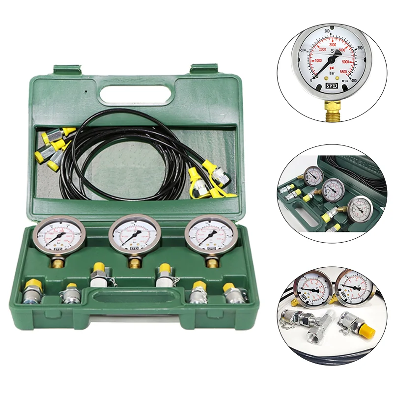 Detalle de los componentes del kit de prueba hidráulica