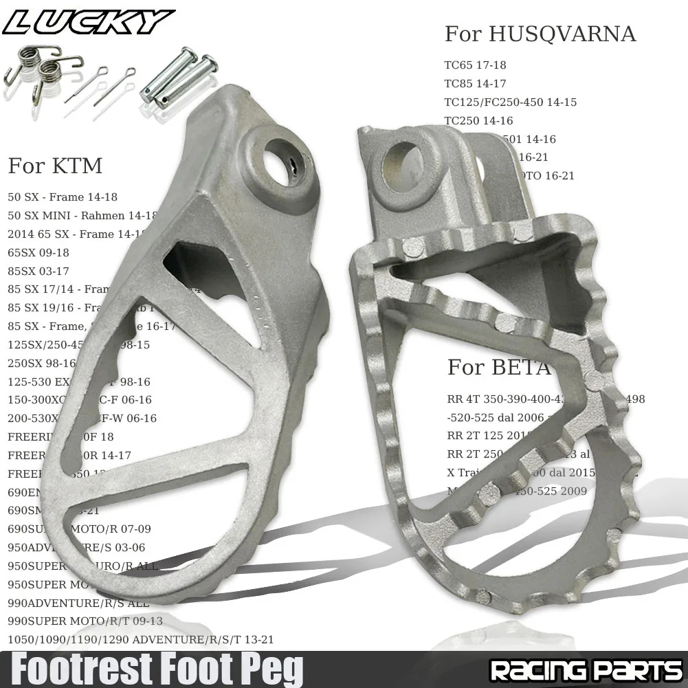 Reposapiés delanteros de aluminio para KTM SX, SX-F, XC y EXC