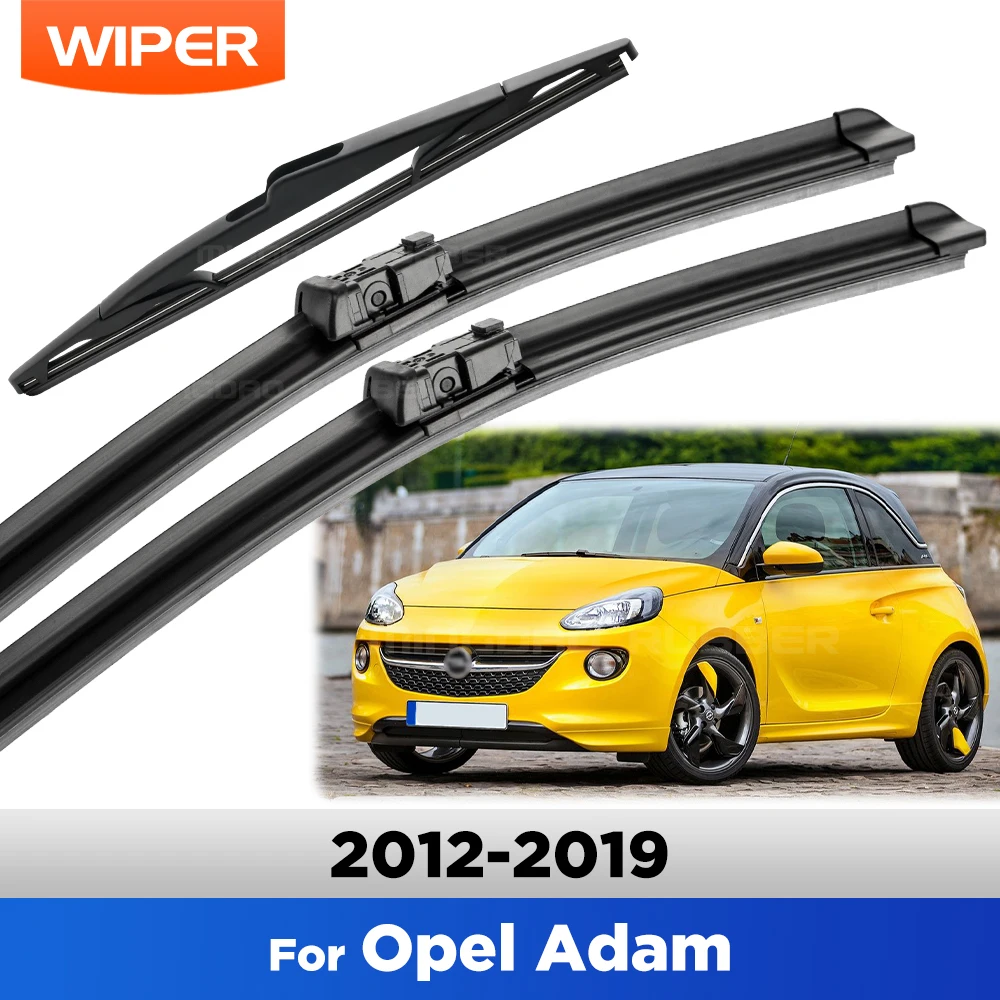 Para Opel Adam 2012-2019 2013 2014 2015 2016 2017 limpiaparabrisas delantero y trasero limpiaparabrisas cepillos de ventana 26 "+ 16" + 14"