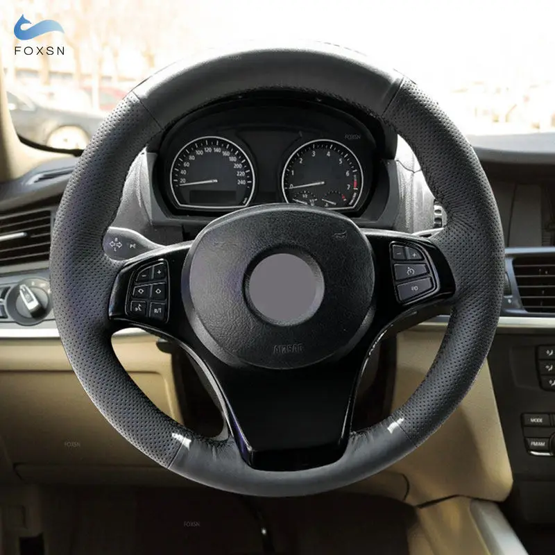 Cubierta volante cuero perforado cosida a mano – BMW X3 E83/X5 E53
