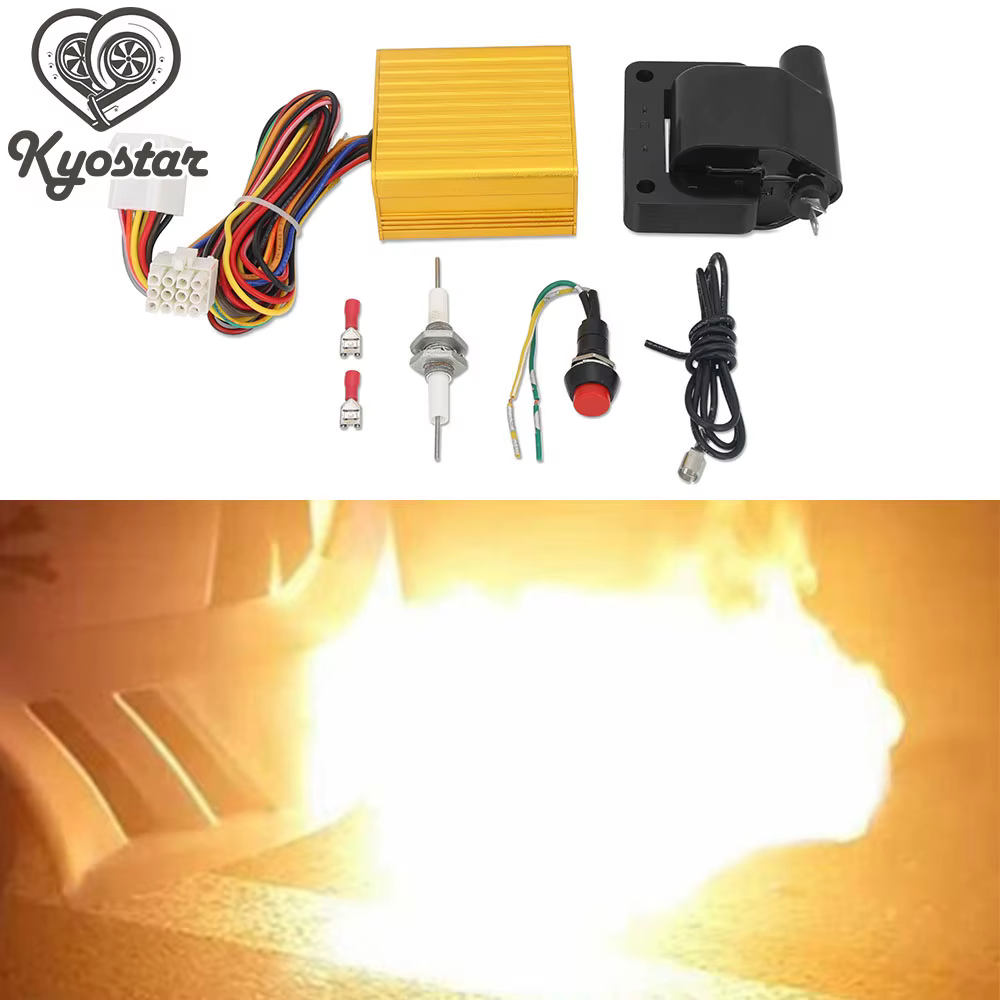 Kit de llamas para escape de aluminio universal para coche y quad