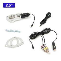 Kit válvula corte escape eléctrico – acero inox 2,5" y 3" + interruptor manual