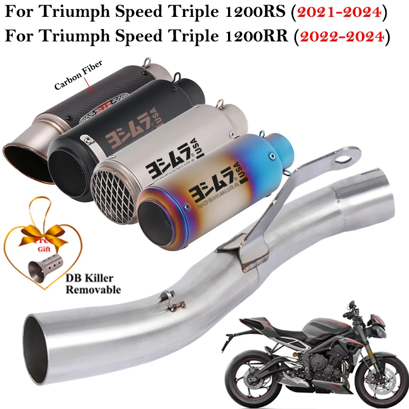 Tubo escape medio 51 mm con dB Killer – Triumph Speed Triple 1200RS/RR