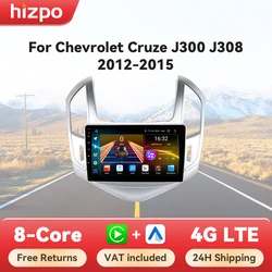 Radio Android 2DIN Hizpo compatible con Chevrolet Cruze 2012-2015
