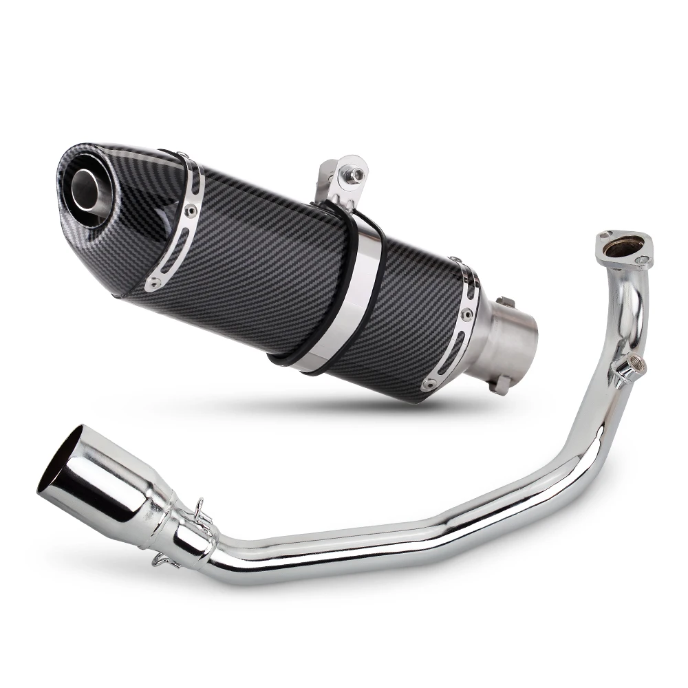 Escape completo R77 de acero inoxidable para Yamaha GY6 200 cc - imagen 2