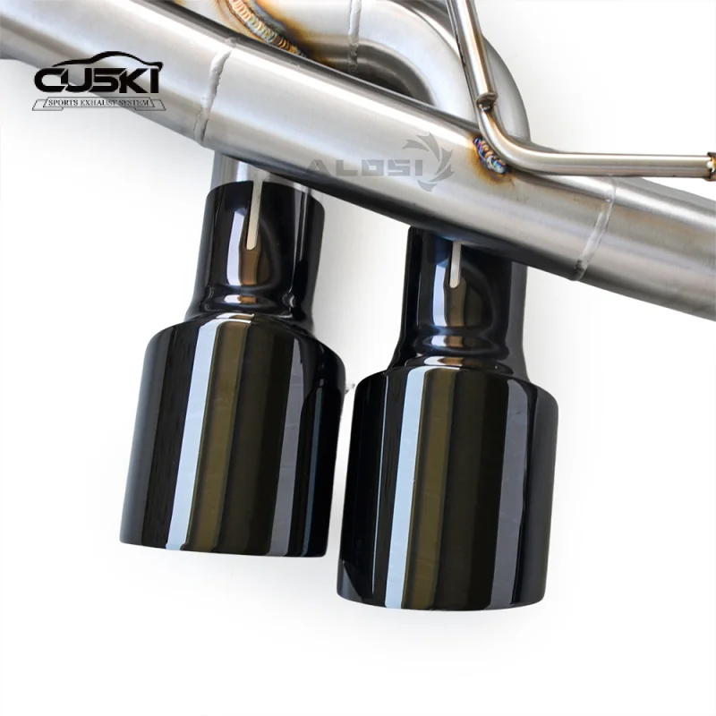 Parte trasera de gato de alta presión para BMW E90 E92 320i 318i 325i 2007-2012 onda de sonido de coche deportivo punta de escape de cuatro salidas difusor M3 adaptado - imagen 5