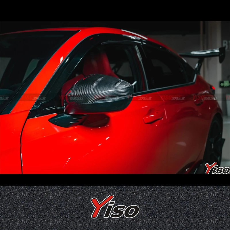 Retrovisor estilo Mugen de fibra de carbono para Civic Type R FL5 - imagen 5