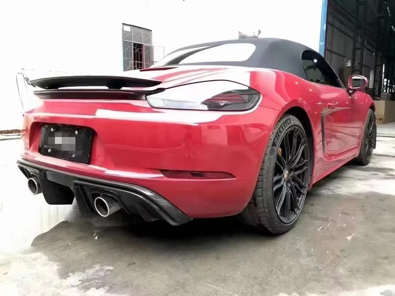 Alerón trasero fibra carbono Porsche Cayman Boxster 718 GT4 2016-2019 - imagen 3