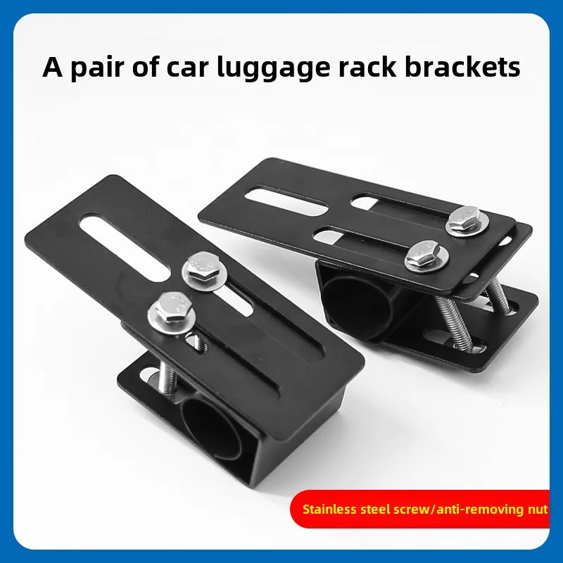 Kit barra transversal portaequipajes con hebillas y clips de fijación – soporte coche
