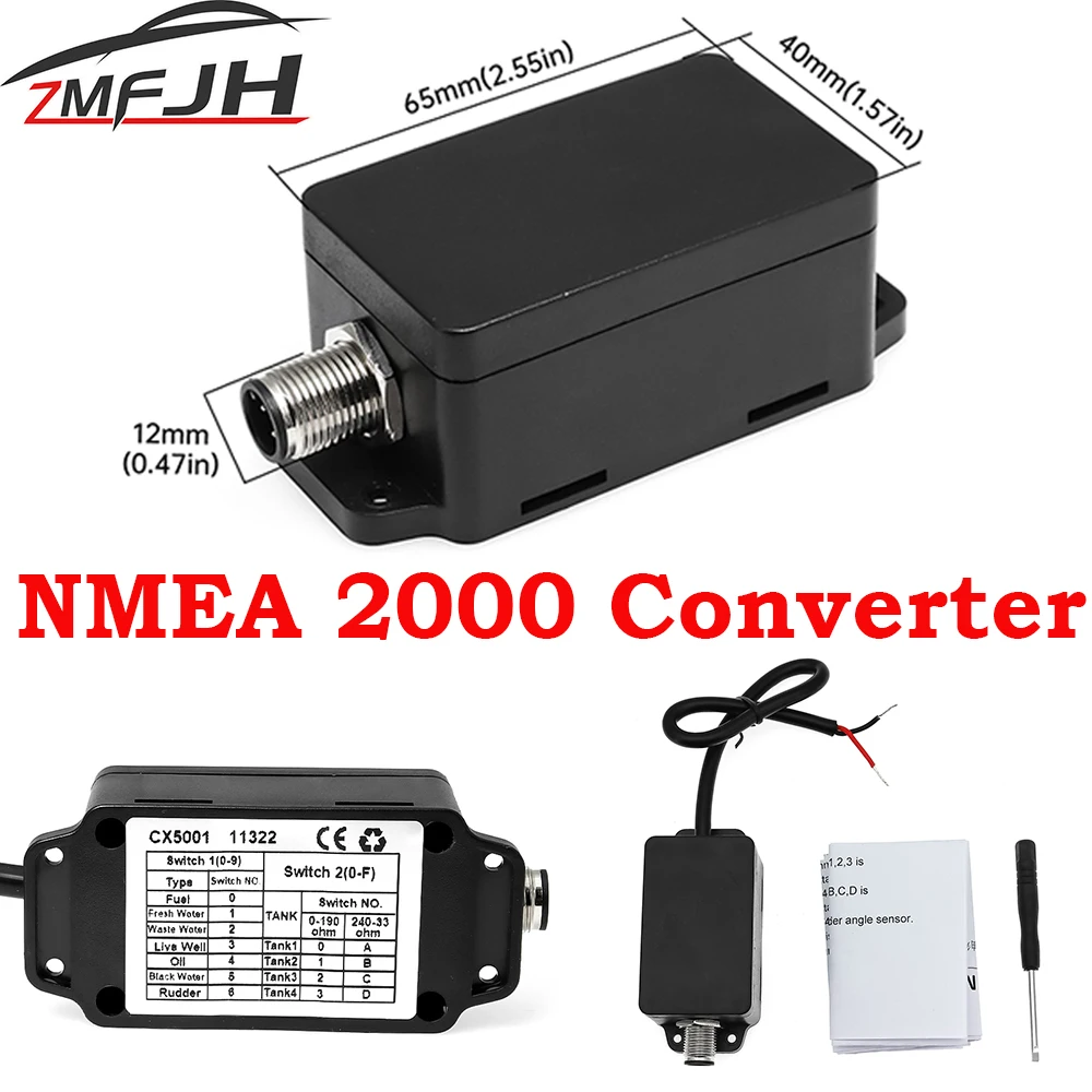 Convertidor NMEA 2000 multifunción – Combustible agua aceite barco