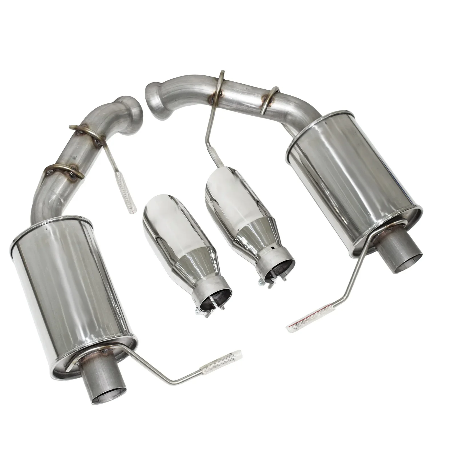 Tubo escape trasero Ford Mustang 3.7L 5.0L acero inoxidable plata - imagen 5