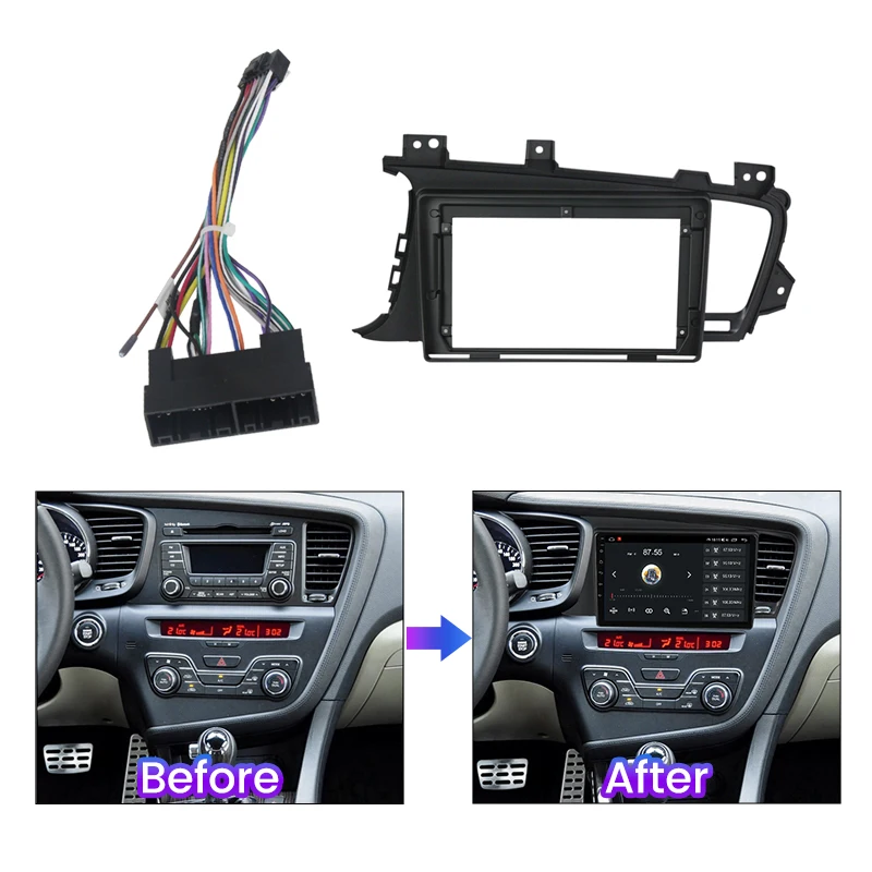 MEKEDE Marco adaptador de radio 9 pulgadas para Kia Optima K5 2011-2014 - imagen 2