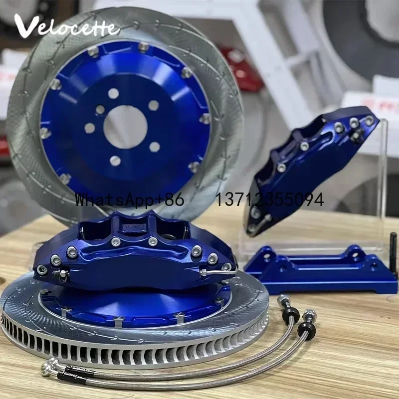 Kit de pinza de freno grande, pastillas de freno de carreras EC670 de 6 puntos, sistema de freno automático para Audi S6 S7 C7 RS5 RS6 RS7