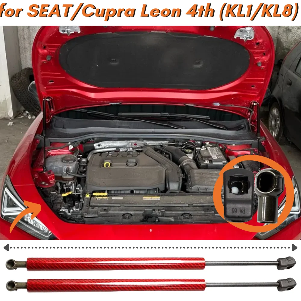 Puntales de capó Seat Leon Cupra MK4 2020-2024