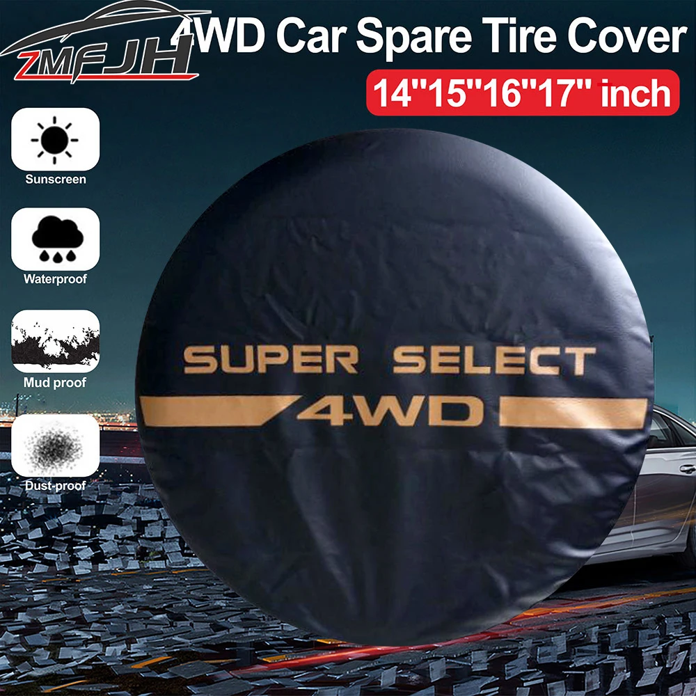 Funda de rueda de repuesto 14-17'' PVC impermeable – todoterreno 4WD