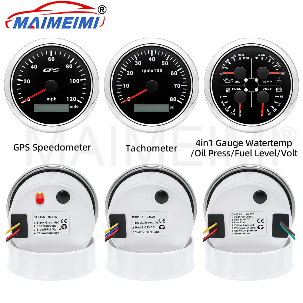 Velocímetro GPS con tacómetro 8000 rpm y retroiluminación 7 colores - imagen 3