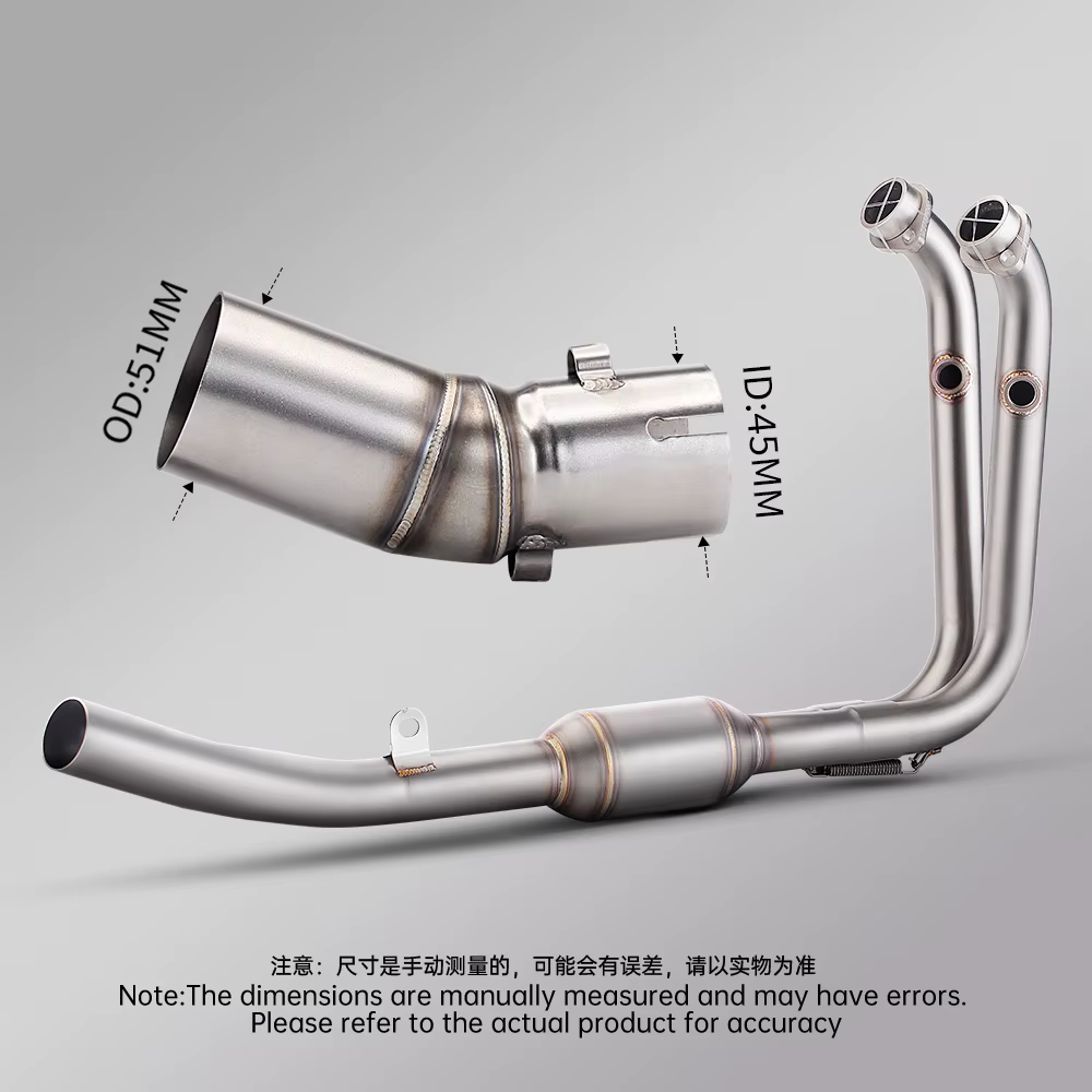 Silenciador escape 450SR 51mm acero inoxidable tubo delantero - imagen 2