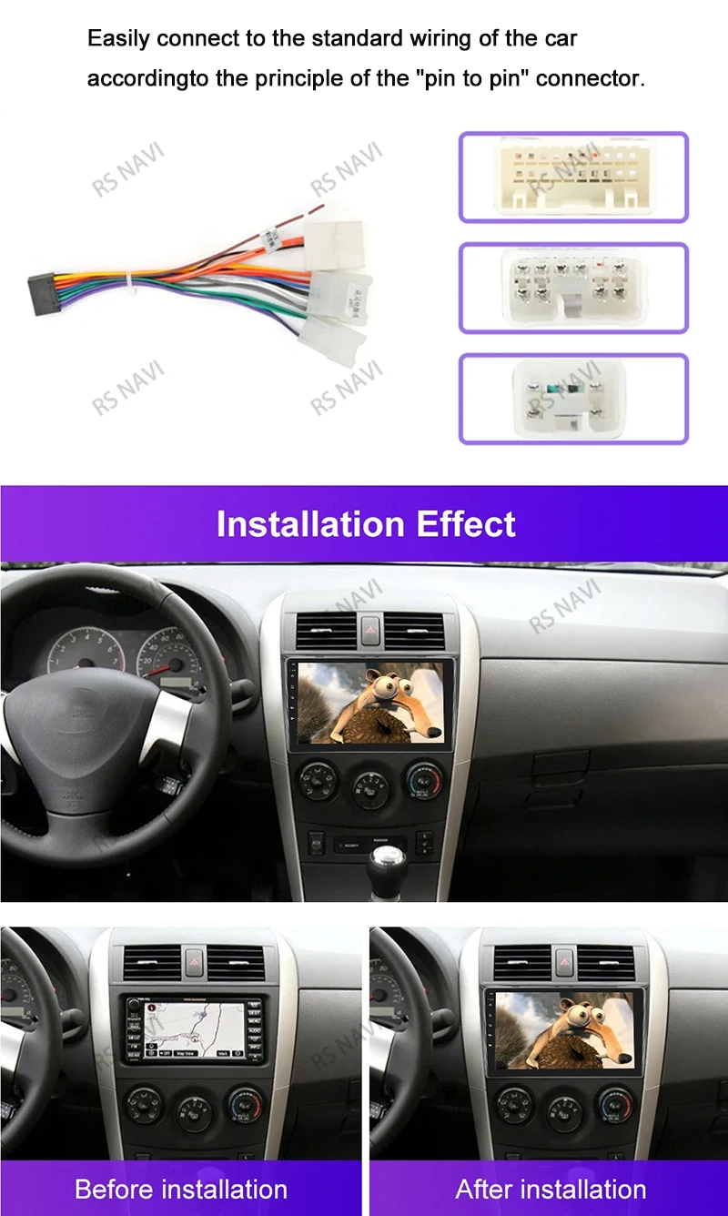 Radio Android para Toyota Corolla