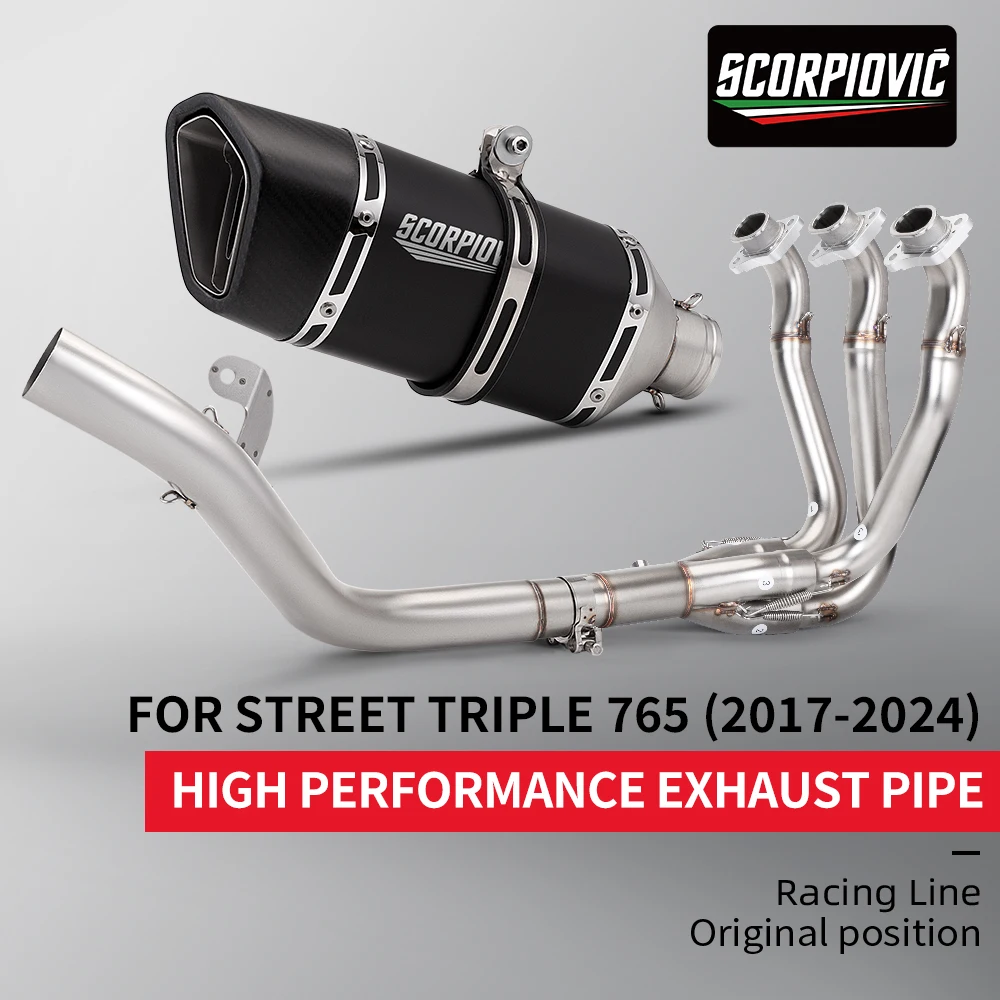 Escape completo Street Triple 765 en posición