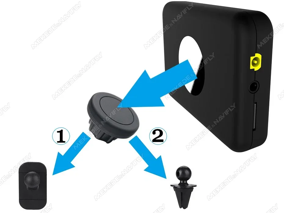 Receptor MEKEDE para instalar en el interior del vehículo