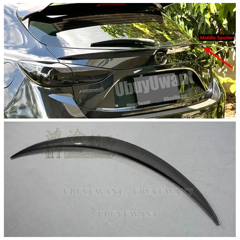 Alerón fibra de carbono para Mazda 3 Axela Hatchback Gen 3