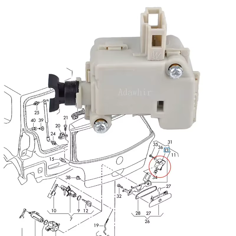 Servomotor de cierre del maletero para VW Golf, Jetta, Passat y Beetle - imagen 4