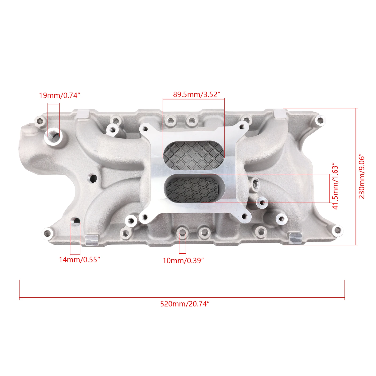 Colector de admisión Ford doble plano de aluminio 289/302 - imagen 2