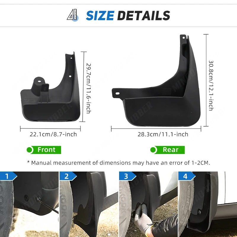 Guardabarros BMW F10 5 Series 2011-2016 - delanteros y traseros - imagen 3