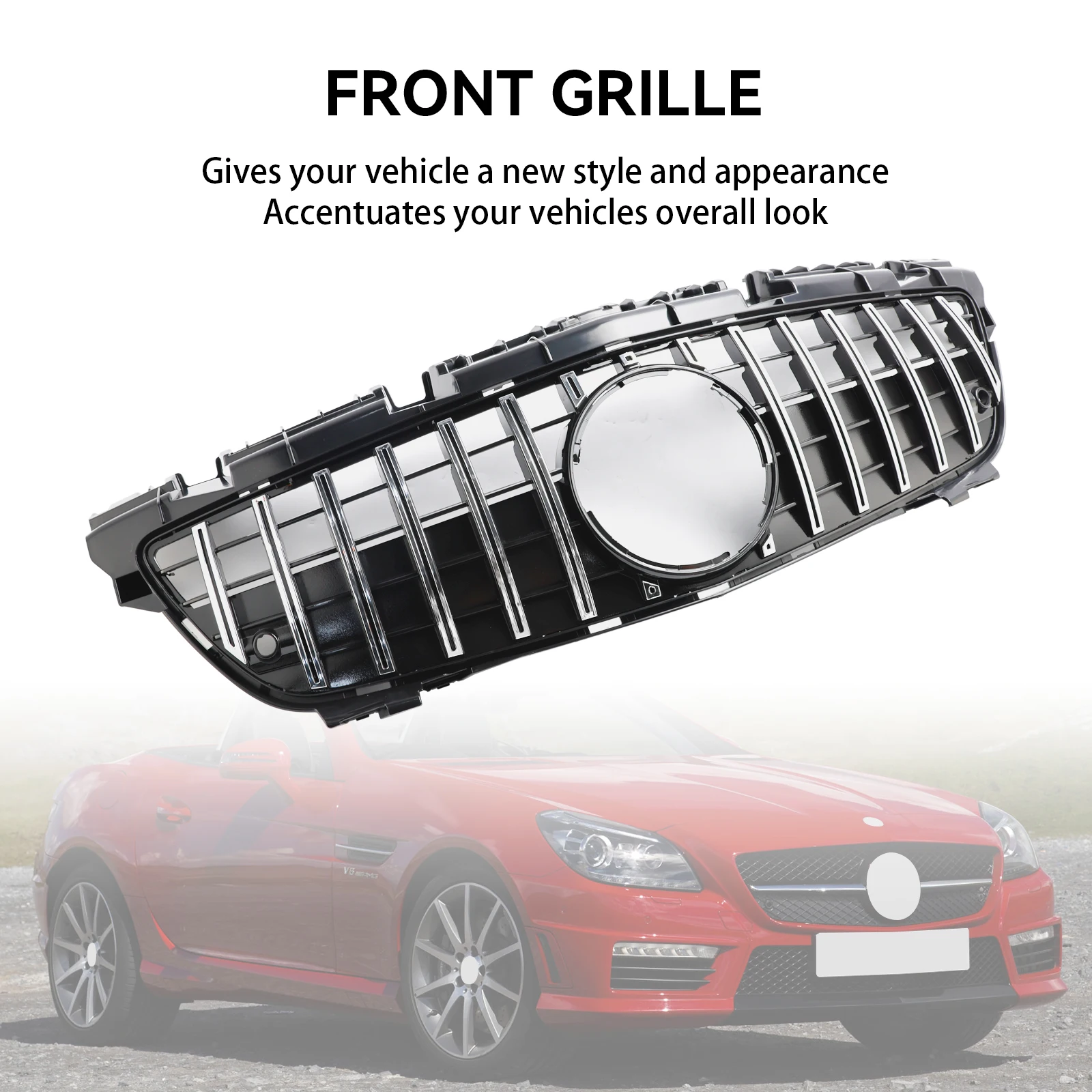 Rejilla radiador Mercedes SLK55 R172 cromada 2011-2016 - imagen 2