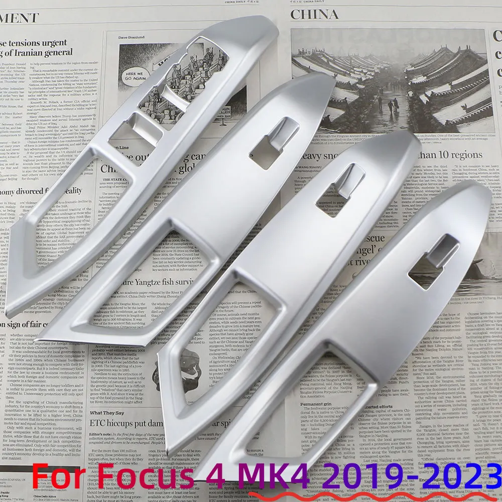 Embellecedor ventanilla Ford Focus MK4 ABS plata mate 2019-2023 - imagen 2