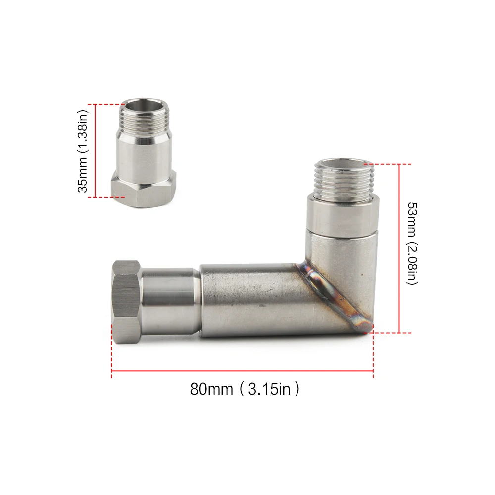 Adaptador sensor oxígeno para eliminar luz CEL M18x1.5 – Kit bung - imagen 2