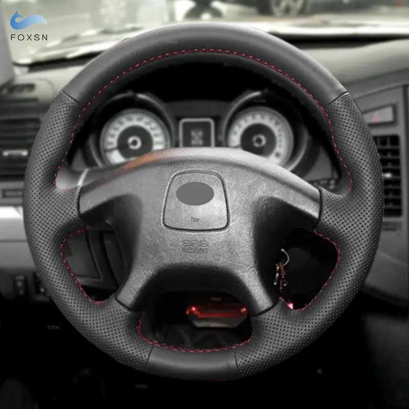 Funda de volante de microfibra perforada para Mitsubishi L200 1997-2006