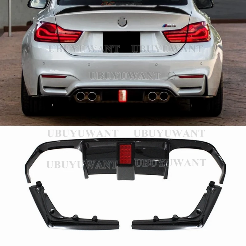 Difusor trasero V LED BMW M3 F80 M4 F82 F83 2014-2020 - imagen 3