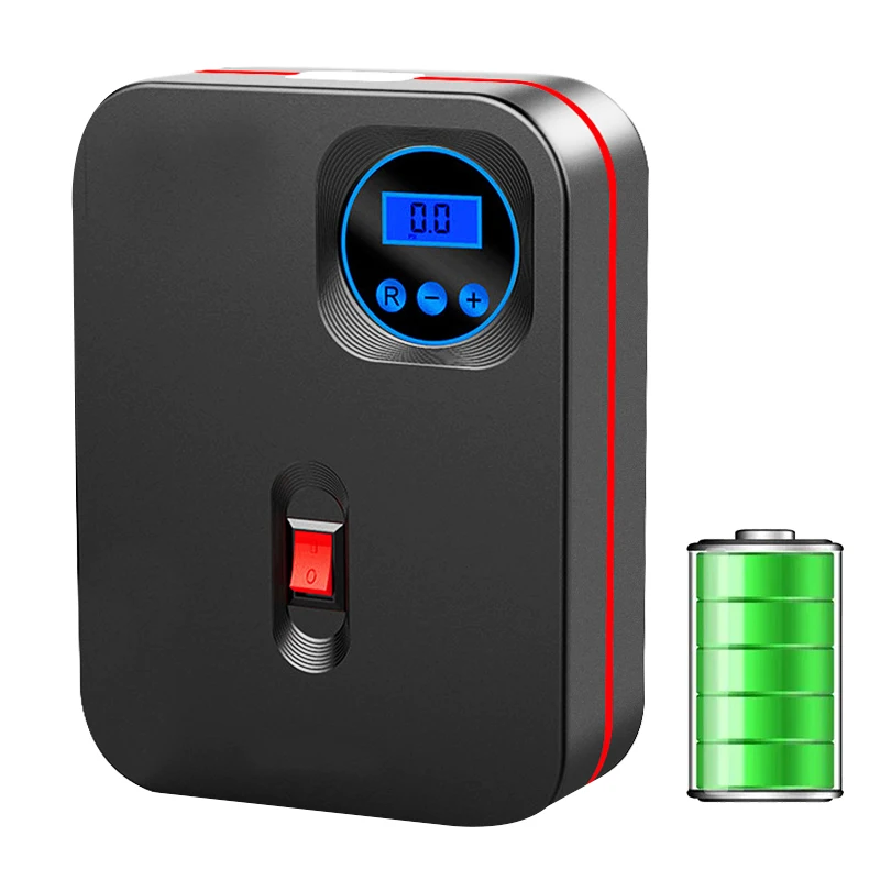 EAFC-Bomba infladora portátil para coche, inflador de neumáticos, compresor de aire, pantalla Digital, estilo con cable/inalámbrico