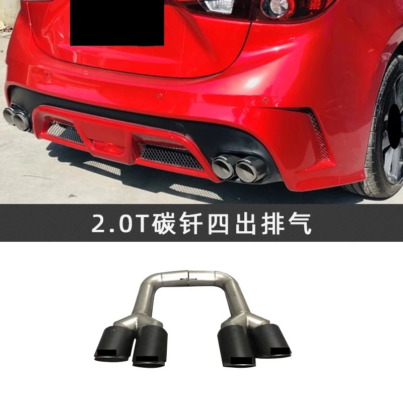 Tubo escape Mazda 3 Axela 1.5T/2.0T difusor cuádruple modificado - imagen 2