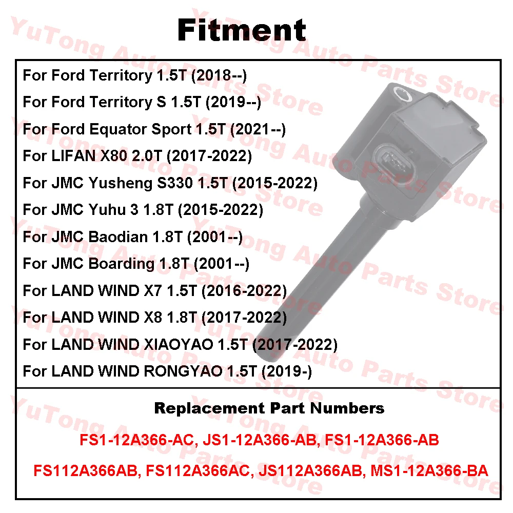 FS112A366AB Kit bobinas encendido Ford Territory S 1.5T (juego 4 uds) - imagen 3
