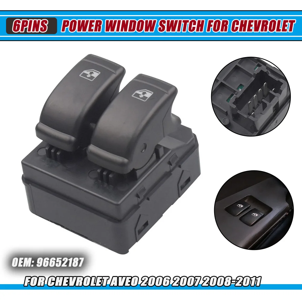 Interruptor elevalunas izquierdo 96652187 para Chevrolet Aveo