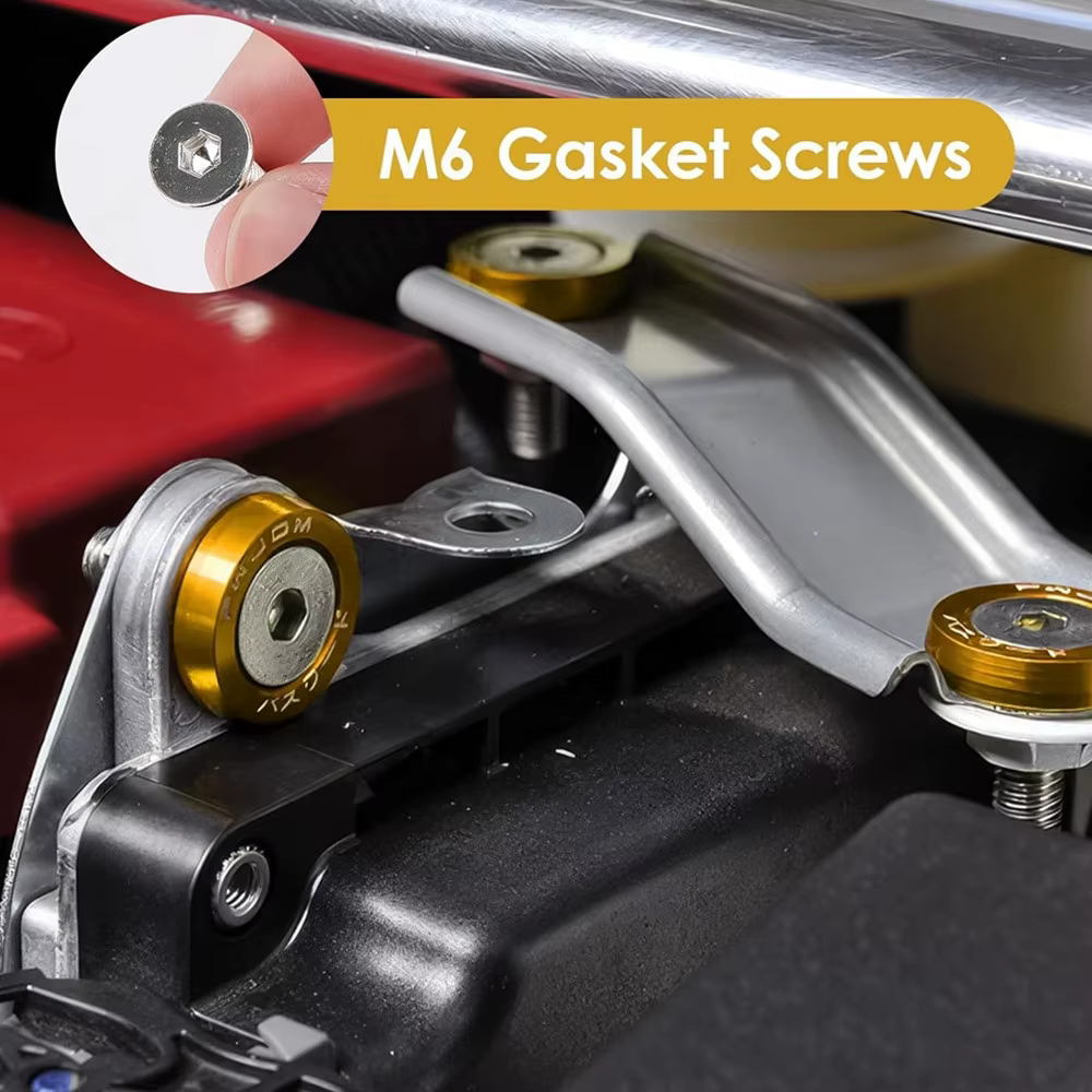 Tornillos M6 de aluminio con arandela para carrocería Honda JDM - imagen 4