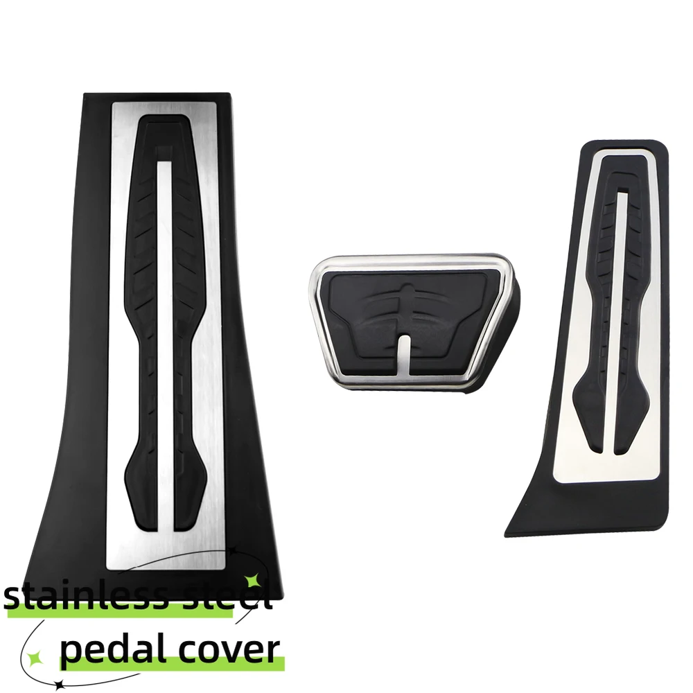 Pedal de coche de acero inoxidable LHD para BMW X5 X6 F15 F16 E70 E71 E72 2008 - 2018 cubierta de reposapiés de freno de Gas acelerador - imagen 2