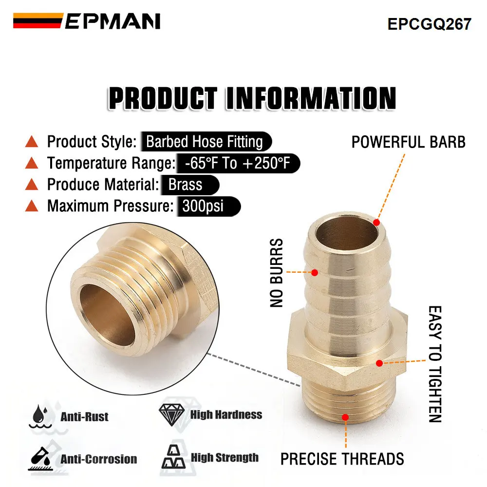 EPMAN Adaptador de combustible de rosca métrica para tubos - imagen 4