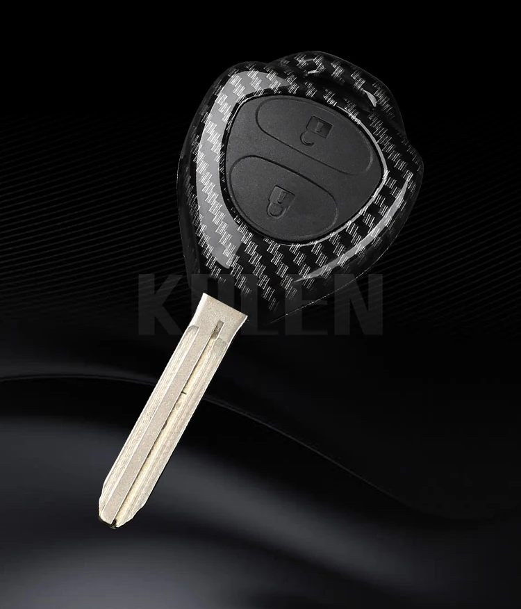Funda KOLEN para llave de Toyota con diseño de fibra de carbono