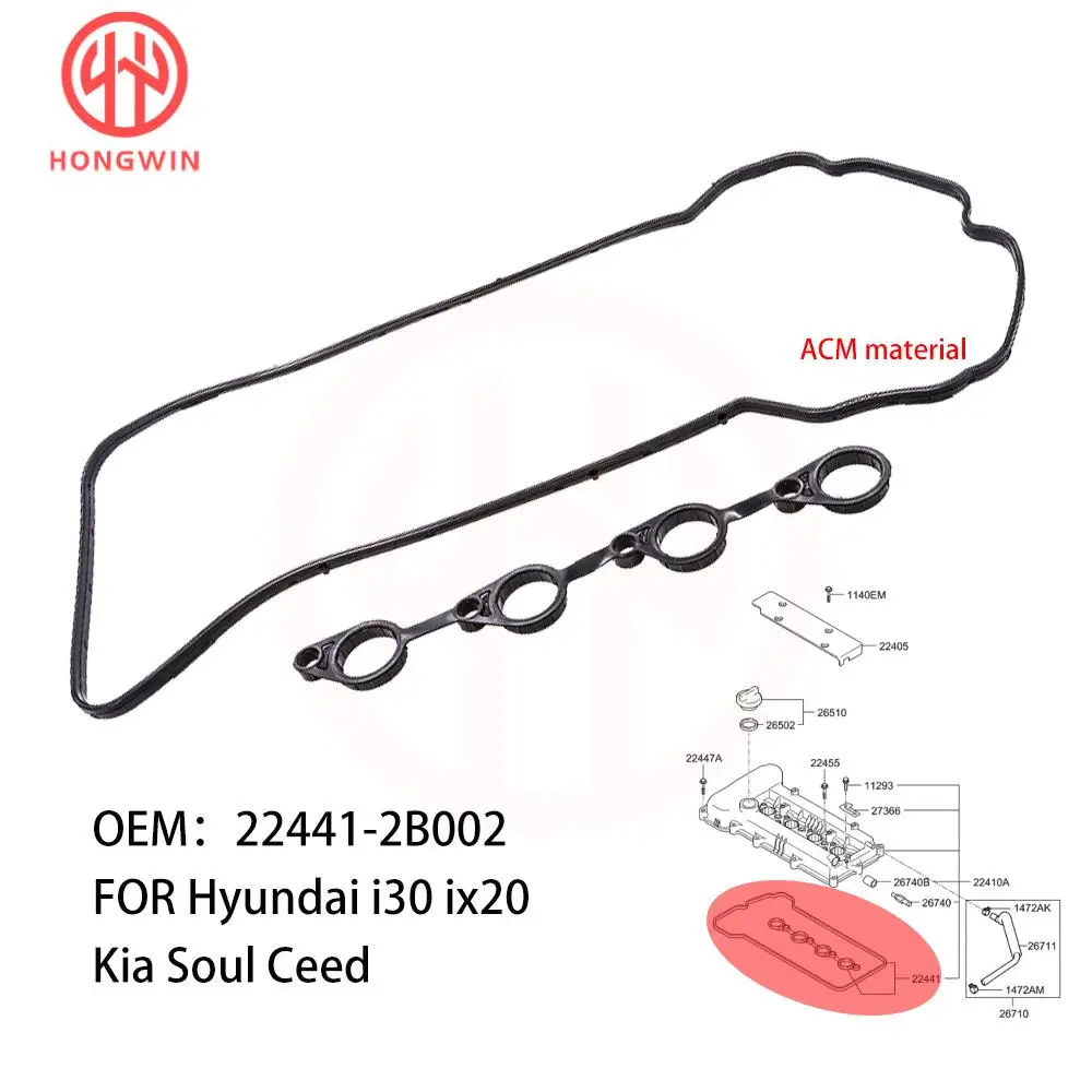22441-2B002 Junta de tapa de balancines para Hyundai i30 - imagen 2